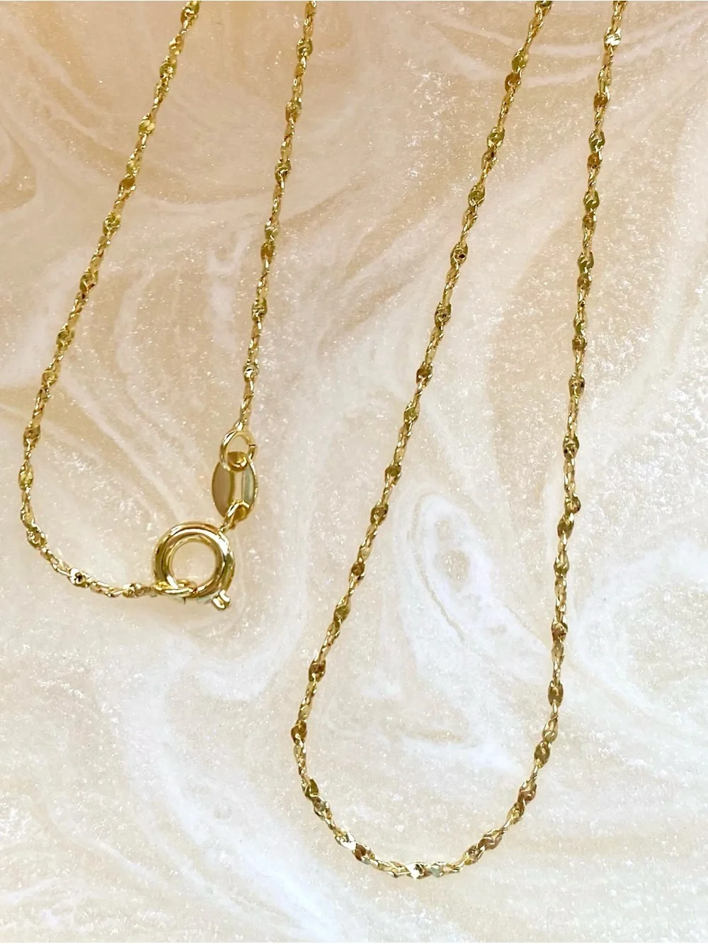 Gold Rope Chain Necklace - Yellow Gold